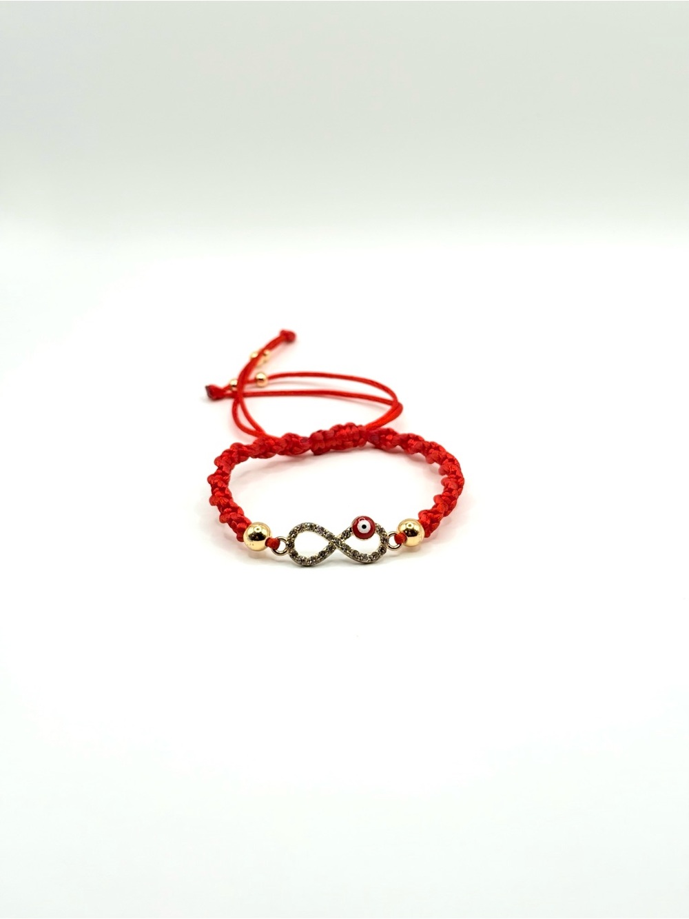 Red Infinity Evil Eye Braided Bracelet